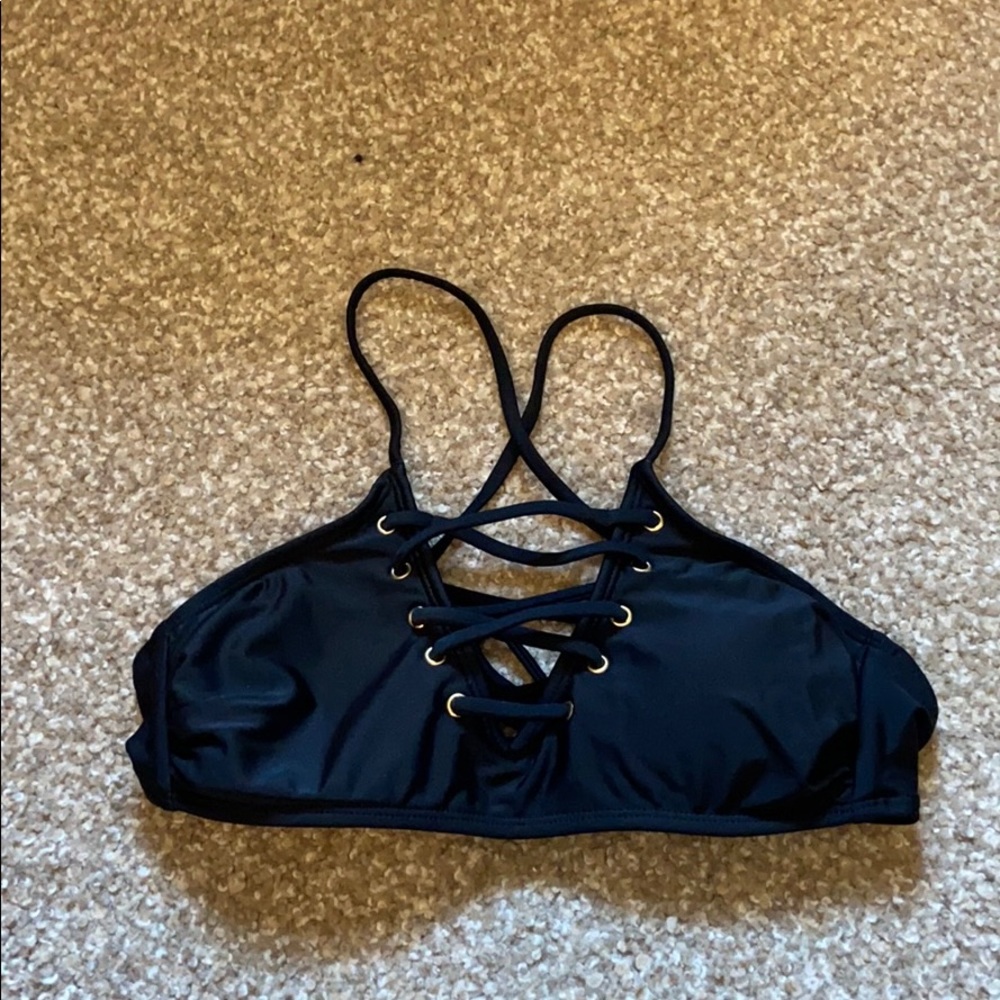 black swimsuit top